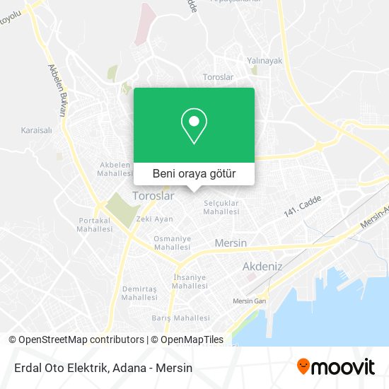 Erdal Oto Elektrik harita