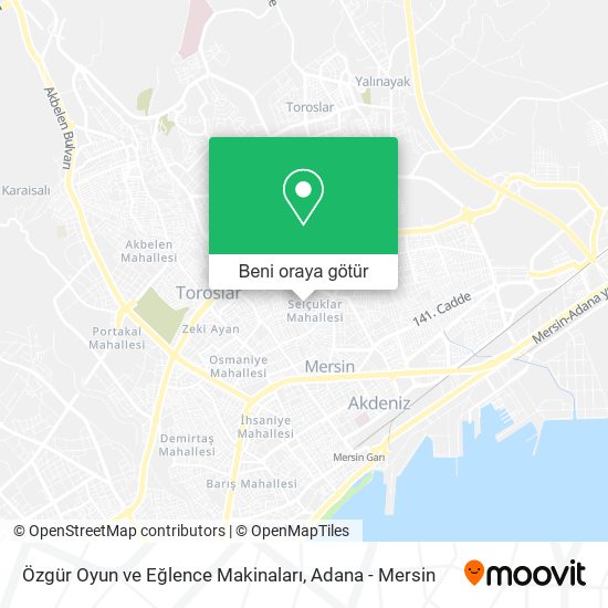 Özgür Oyun ve Eğlence Makinaları harita