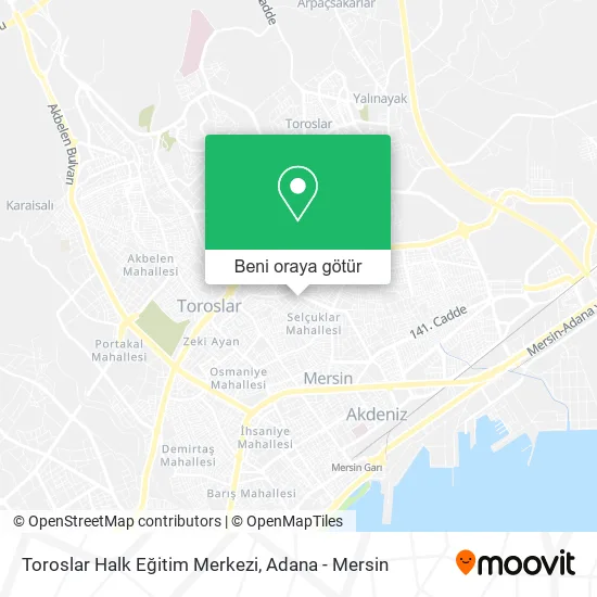 Toroslar Halk Eğitim Merkezi harita
