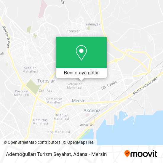 Ademoğulları Turizm Seyahat harita