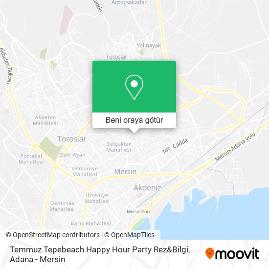 Temmuz Tepebeach Happy Hour Party Rez&Bilgi harita