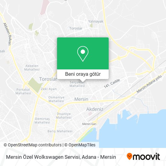Mersin Özel Wolkswagen Servisi harita