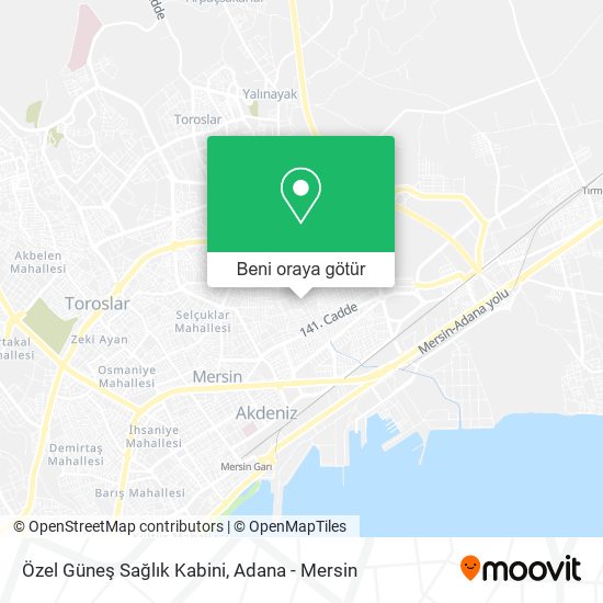 Özel Güneş Sağlık Kabini harita