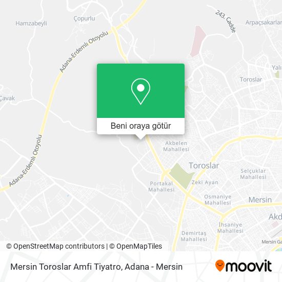 Mersin Toroslar Amfi Tiyatro harita