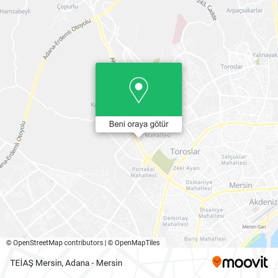 TEİAŞ Mersin harita