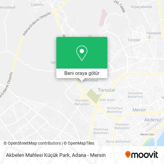 Akbelen Mahlesi Küçük Park harita