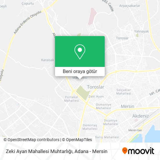 Zeki Ayan Mahallesi Muhtarlığı harita