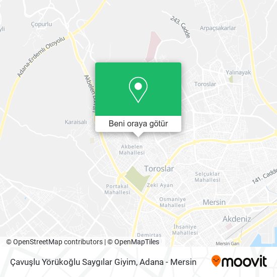 Çavuşlu Yörükoğlu Saygılar Giyim harita