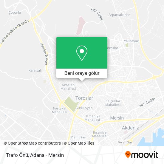 Trafo Önü harita