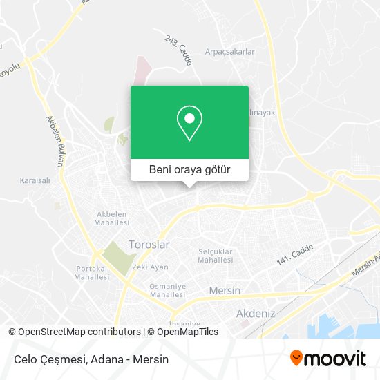 Celo Çeşmesi harita