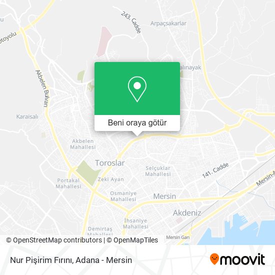 Nur Pişirim Fırını harita
