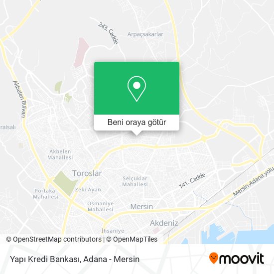 Yapı Kredi Bankası harita