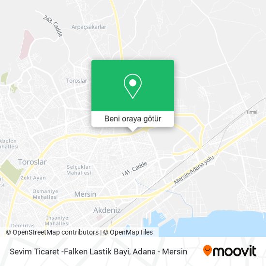 Sevim Ticaret -Falken Lastik Bayi harita