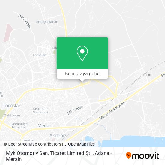Myk Otomotiv San. Ticaret Limited Şti. harita