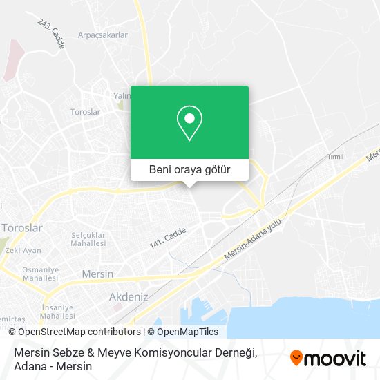 Mersin Sebze & Meyve Komisyoncular Derneği harita