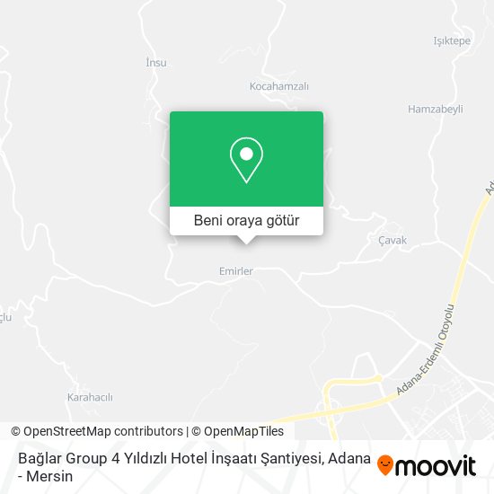 Bağlar Group 4 Yıldızlı Hotel İnşaatı Şantiyesi harita