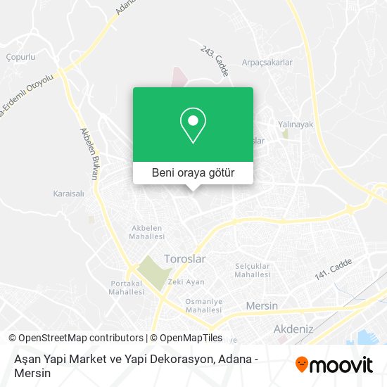 Aşan Yapi Market ve Yapi Dekorasyon harita