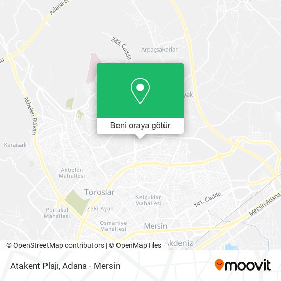 Atakent Plajı harita