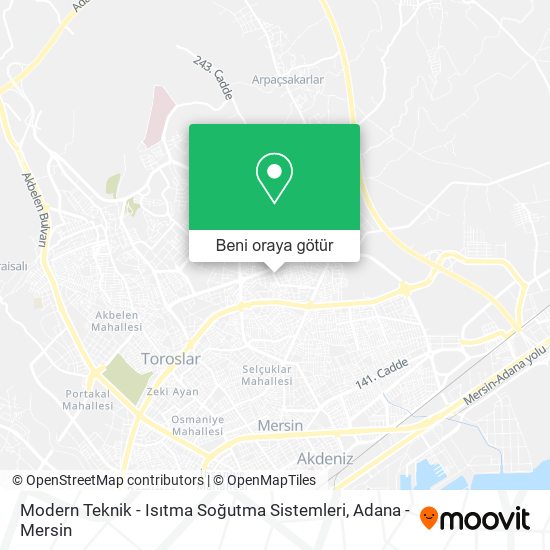Modern Teknik - Isıtma Soğutma Sistemleri harita
