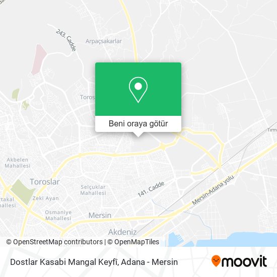 Dostlar Kasabi Mangal Keyfî harita