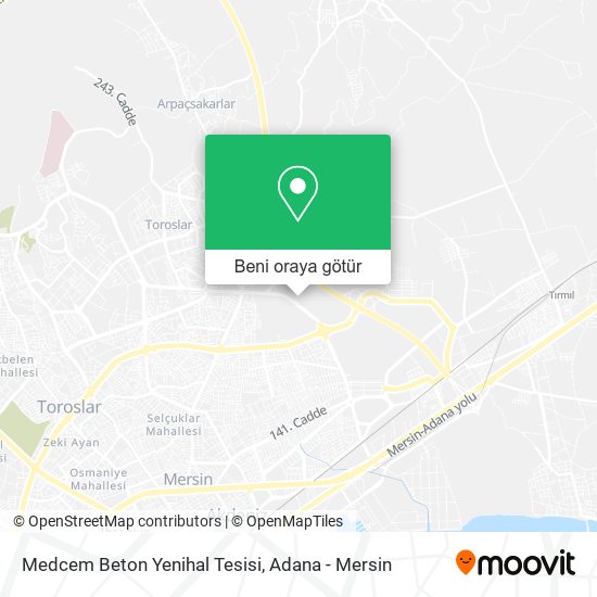 Medcem Beton Yenihal Tesisi harita