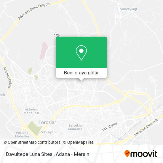 Davultepe Luna Sitesi harita