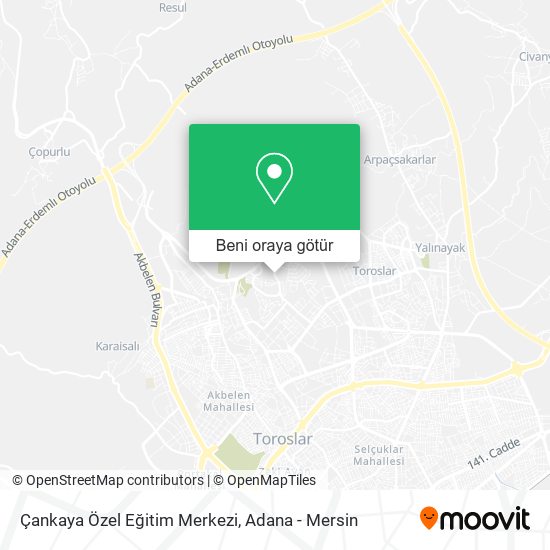 Çankaya Özel Eğitim Merkezi harita
