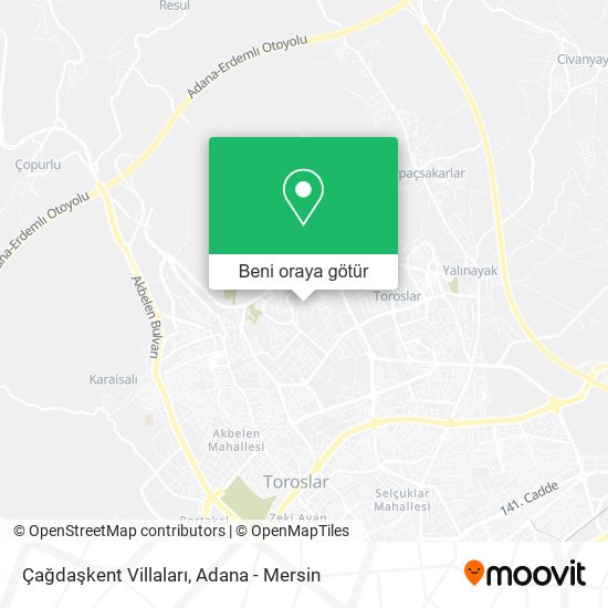Çağdaşkent Villaları harita