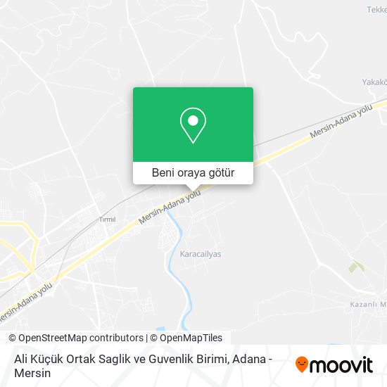 Ali Küçük Ortak Saglik ve Guvenlik Birimi harita