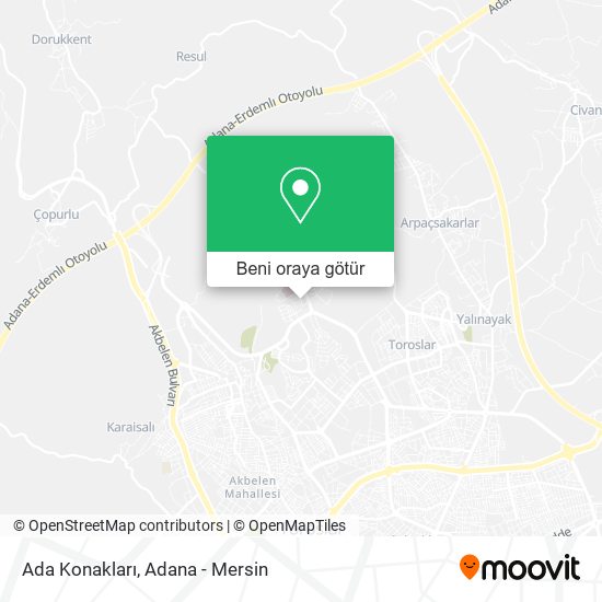 Ada Konakları harita