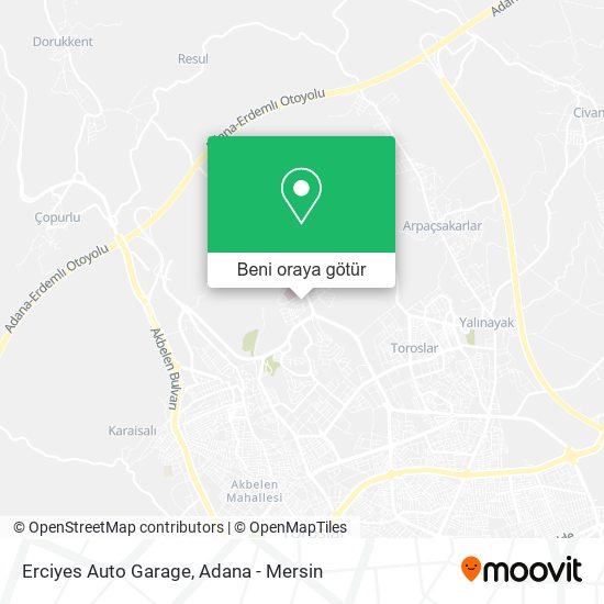 Erciyes Auto Garage harita