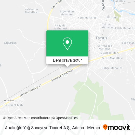 Abalioğlu Yağ Sanayi ve Ticaret A.Ş. harita