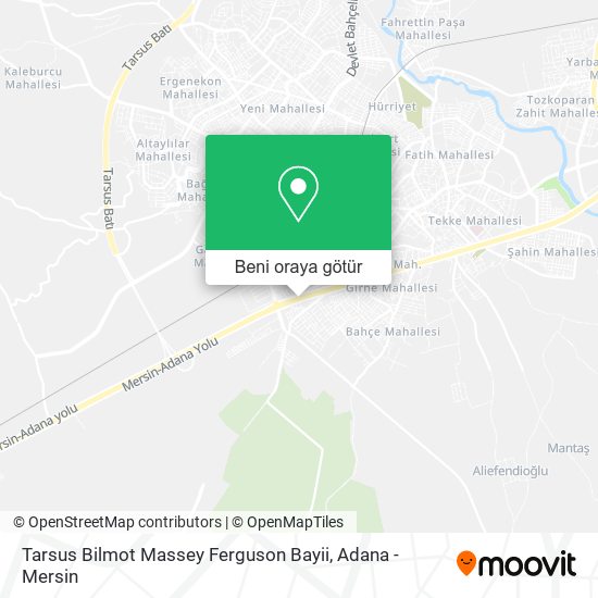 Tarsus Bilmot Massey Ferguson Bayii harita