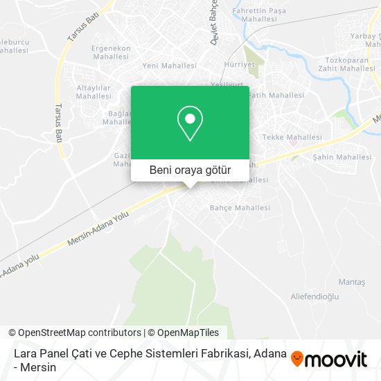 Lara Panel Çati ve Cephe Sistemleri Fabrikasi harita