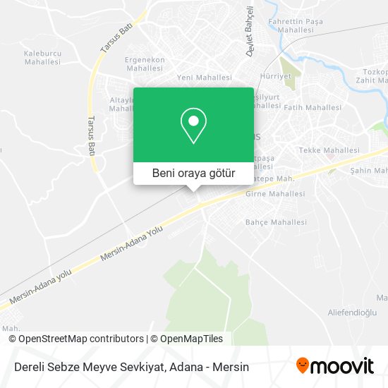 Dereli Sebze Meyve Sevkiyat harita