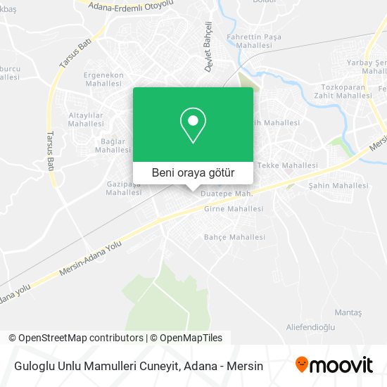Guloglu Unlu Mamulleri Cuneyit harita