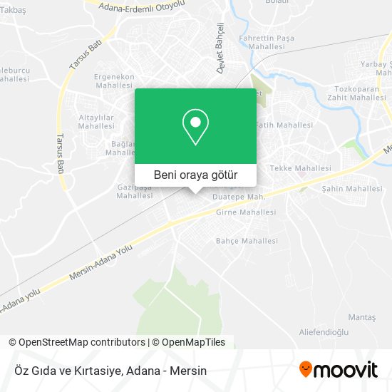Öz Gıda ve Kırtasiye harita