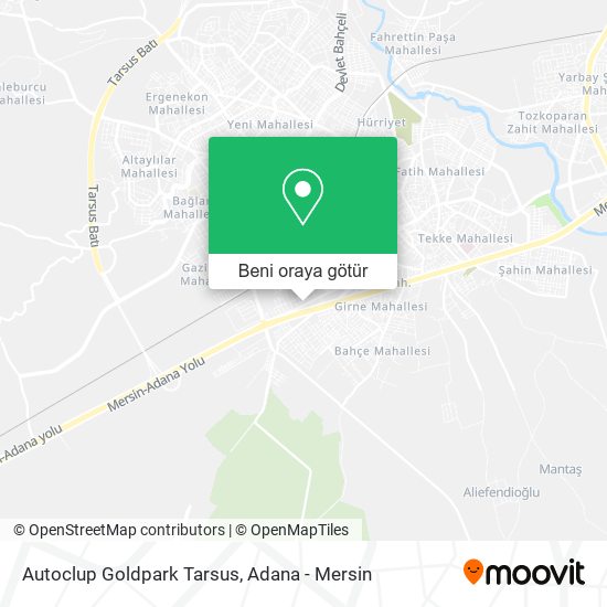 Autoclup Goldpark Tarsus harita