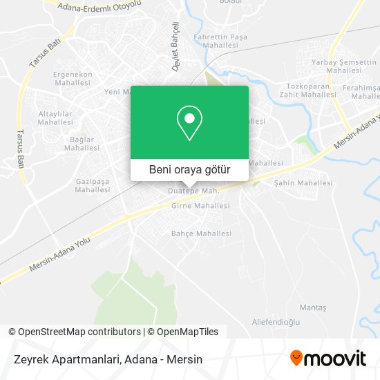 Zeyrek Apartmanlari harita