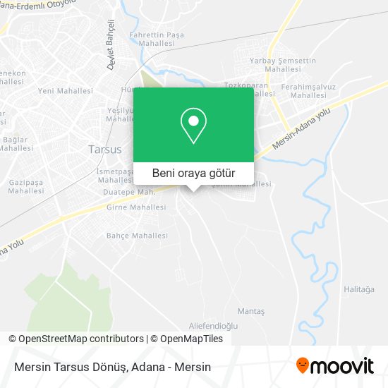 Mersin Tarsus Dönüş harita