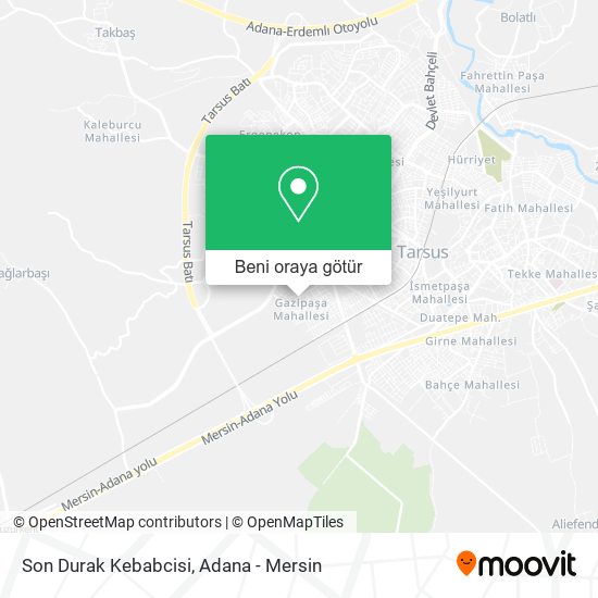 Son Durak Kebabcisi harita