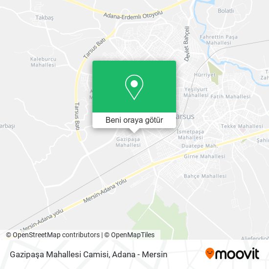 Gazipaşa Mahallesi Camisi harita
