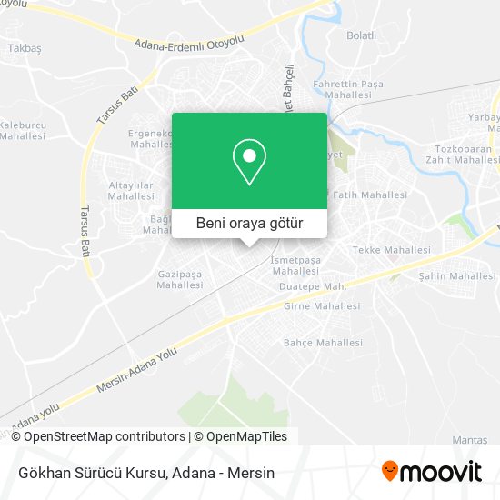 Gökhan Sürücü Kursu harita