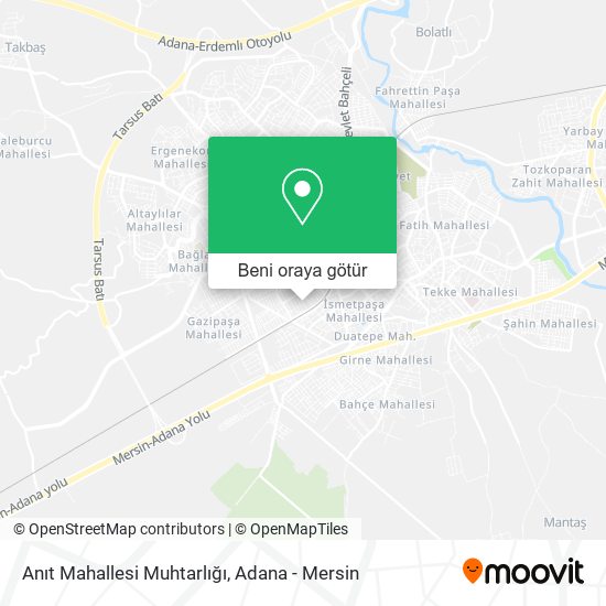Anıt Mahallesi Muhtarlığı harita