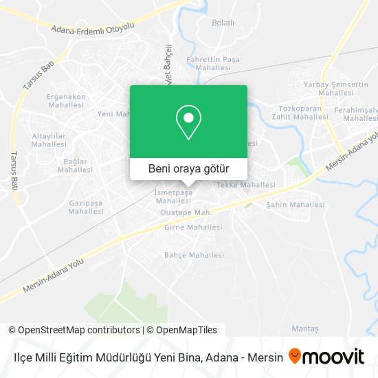 Ilçe Milli Eğitim Müdürlüğü Yeni Bina harita