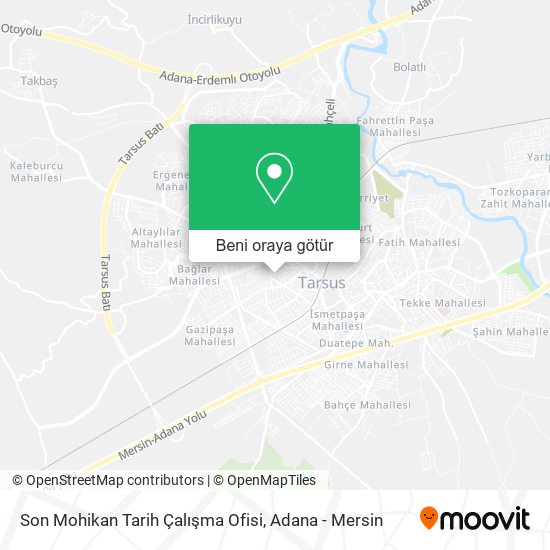 Son Mohikan Tarih Çalışma Ofisi harita