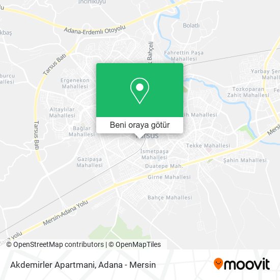 Akdemirler Apartmani harita