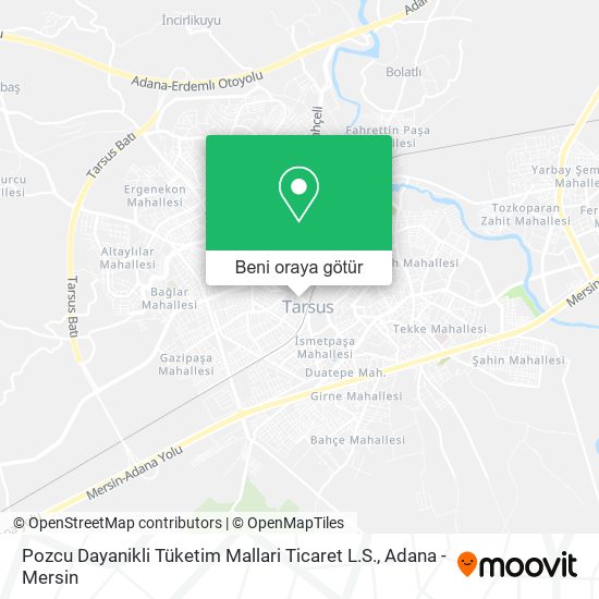 Pozcu Dayanikli Tüketim Mallari Ticaret L.S. harita