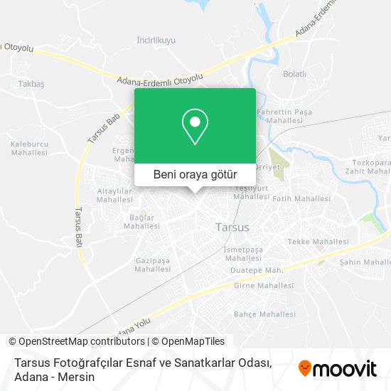 Tarsus Fotoğrafçılar Esnaf ve Sanatkarlar Odası harita