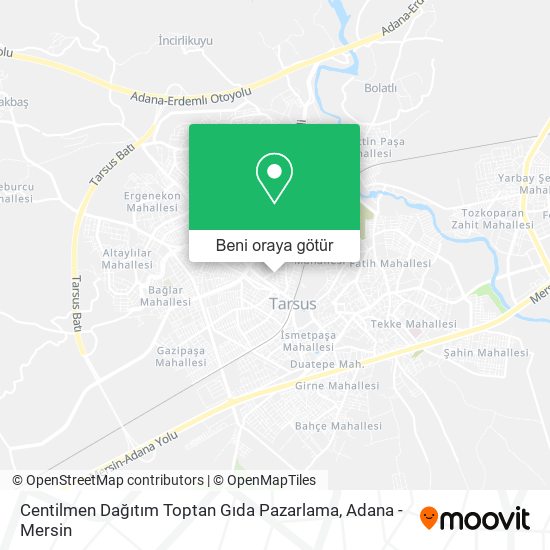 Centilmen Dağıtım Toptan Gıda Pazarlama harita